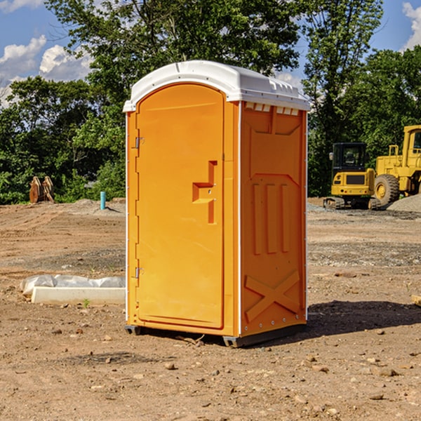 how often are the porta potties cleaned and serviced during a rental period in Weston Mills